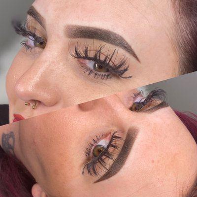 Ombré Brows tattoo - Bold, "makeup" finish look