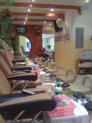 Second half of the salon - pedicure section