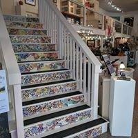 The mosaic stairs at the newly renovated OASIS Fine Art & Craft.