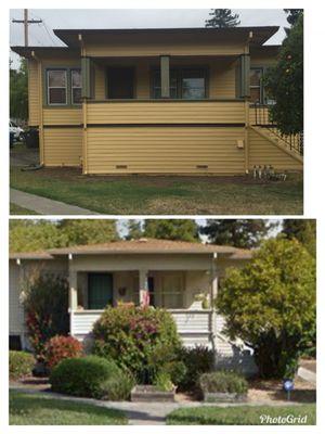 Top photo is the AFTER. he was responsive/flexible to my request for color and the placement of each shade.