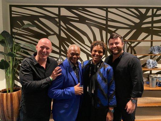 Rex Crain, Dwight Anderson, Diana Anderson and friends sharing a special meal at Legacy Summit 2022.