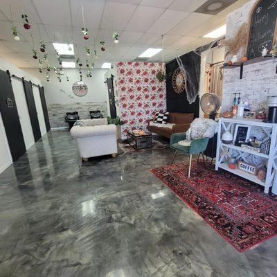 Rented spaces inside