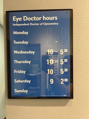 Schedule the doctor works