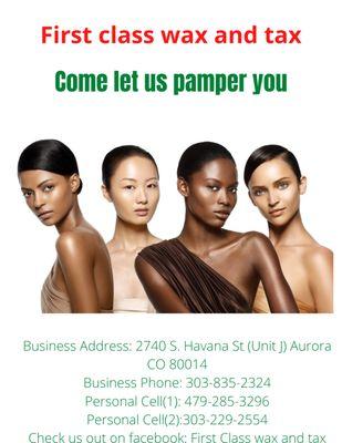 First Class wax & tax