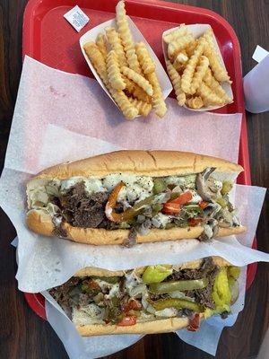 Cheesesteaks Sandwiches and Fries