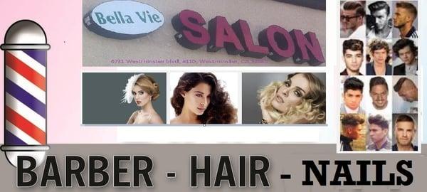 HAIR & NAILS - BARBER - FULL SERVICES - WAX - FACIAL - UPDO