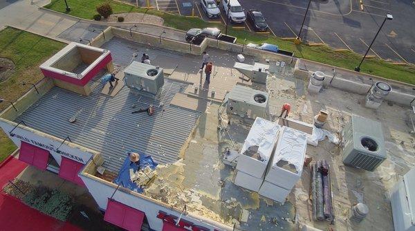 KFC Copperas Cove, Tx - Stripping Previous Roofing System
Give WORC a call today! (832)-907-4345