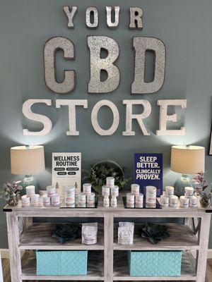 Our edible display in full effect! Daytime, nighttime, or anytime gummies! These support a wide range of health goals for old and young.