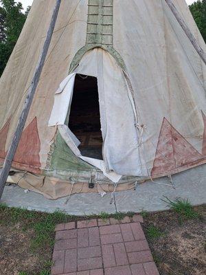 This teepee is an example of the poor maintenance