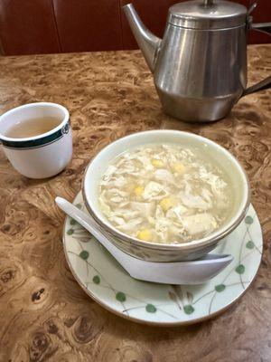 Egg drop soup with the combo