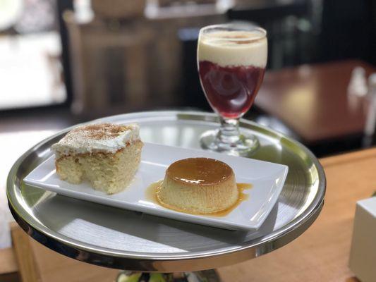 Ricos postres ! Arroz con leche , mazamorra morada , flan