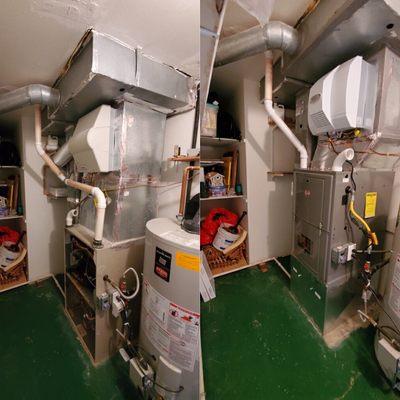 Before & After Furnace replacement.
