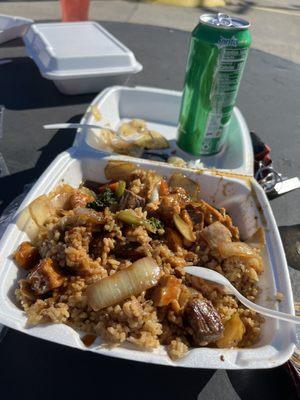 Best hibachi I've ever had! Don't let the looks of the building fool you. Decent prices, tons of food, and high quality.