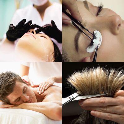 Massages hair facials skin