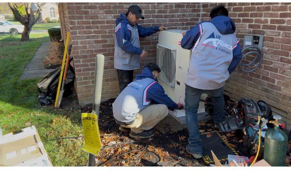 High Efficiency Heat Pump Installation