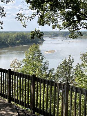 On the deck under the pavilion...a lovely view!