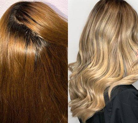 balayage color transformation