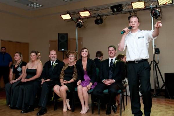 An activity at a wedding, that was a huge success.