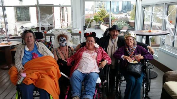 Halloween party on the rooftop!