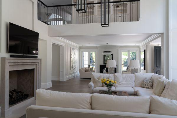 Family Room Tv Mount and In Wall Speakers