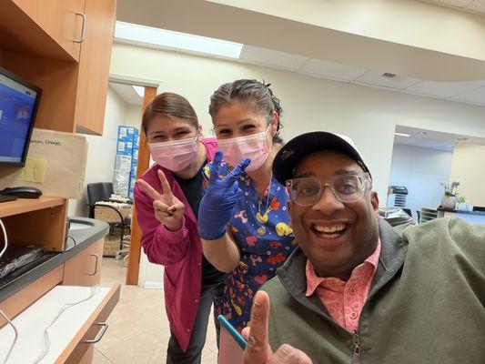 They are smiling through there mask.