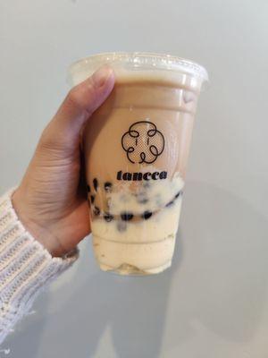 Royal Ceylon Milk Tea with Puff Cream and Boba