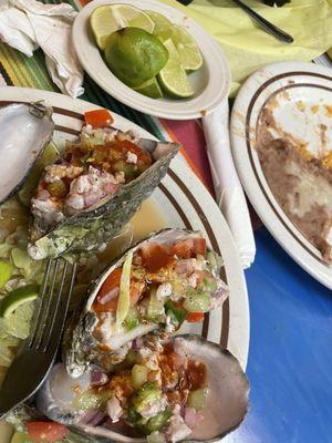 Mmm ostiones preparadas muy sabrosas