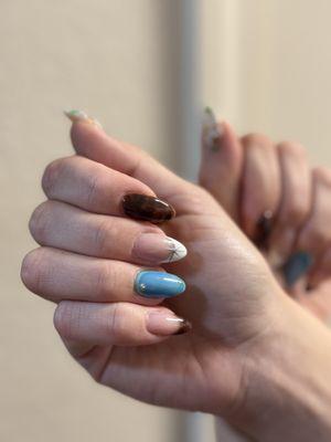 Tap/Hybrid gel with art design by Katie