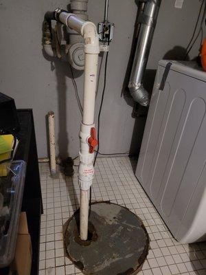 Upgrade sump pump piping