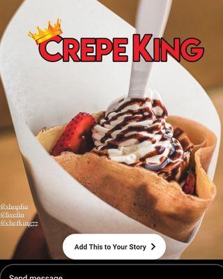 Delicious ice cream crepes