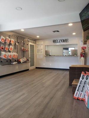 Spacious, comfortable waiting area.