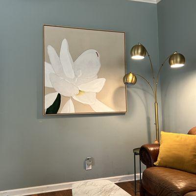 Original magnolia foraged canvas