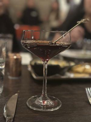 Blackberry Manhattan from my visit to the copper table as y'all elite 2025
