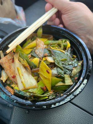 Double Sauteed Pork Lunch. Smallest portion ever.