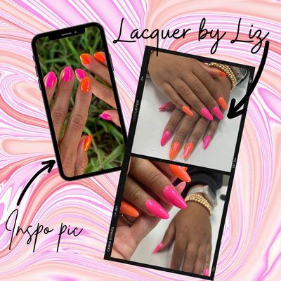 Gel x full set with inspo pic design