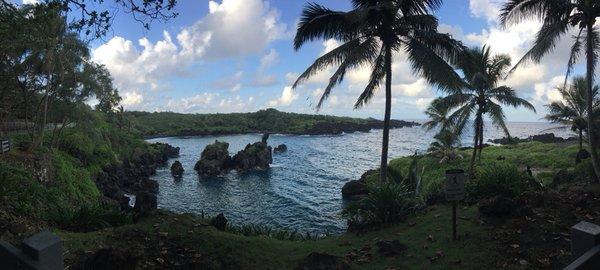 Black sand beach
