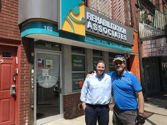 That's Ari on the left. And me as I'm getting ready to leave