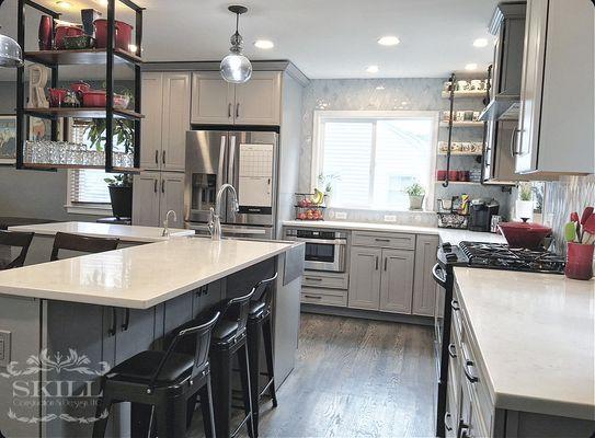 Kitchen renovation open-concept space kitchen island Arlington 22207