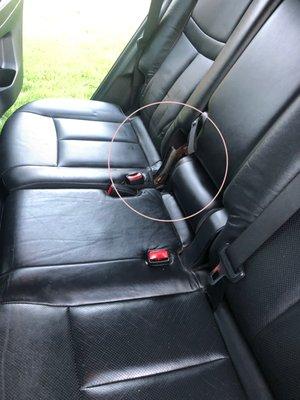 ripped out seat hinge cover and broke it!
