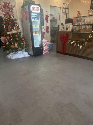 Fridge and counter area