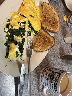 Greek omelette (sorry I started eating before I remembered the pic)