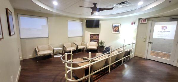 Inside the Hawaiian Airlines Premier lounge in Hilo.