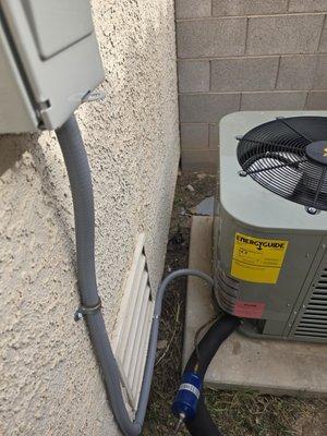 Installed a new AC! Clean!