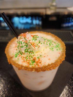 Seasonal cocktail, Santa's Ho. So creative and delicious.