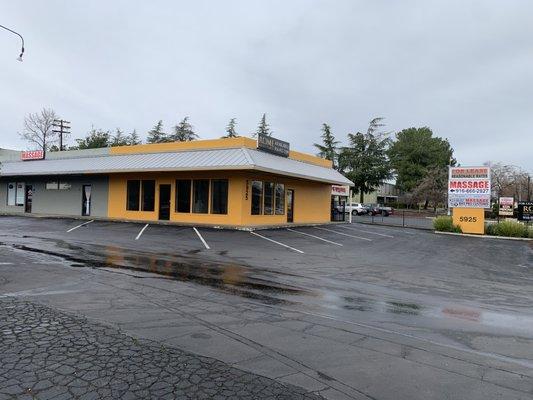 Outside view Massage shop
