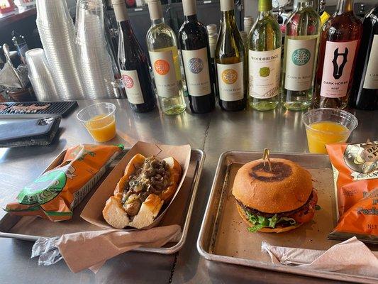 Cajun dog and beyond burger