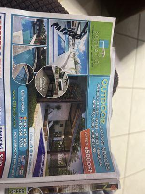 Listing on the company in the home mag Miami Dade County magazine