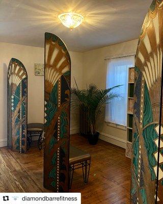 Changing room and cubby space to safely store all your belongings while in class.