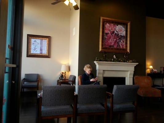 Waiting area to the left