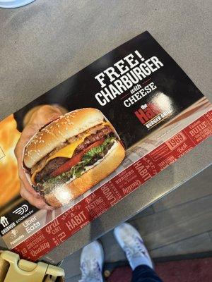 Here to get a burger